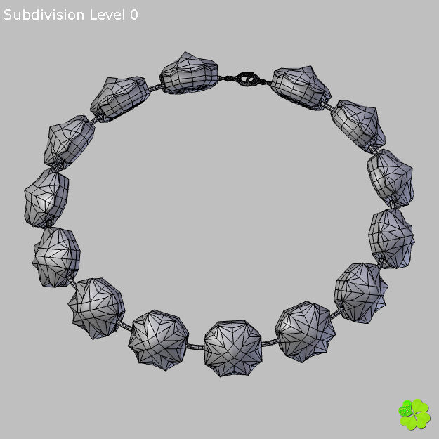 Earrings and bracelet with display box rigged low poly Low-poly 3D model_23