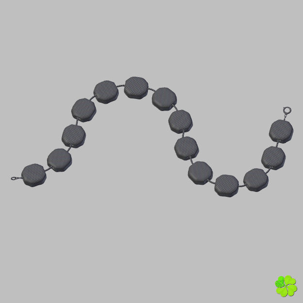 Earrings and bracelet with display box rigged low poly Low-poly 3D model_55