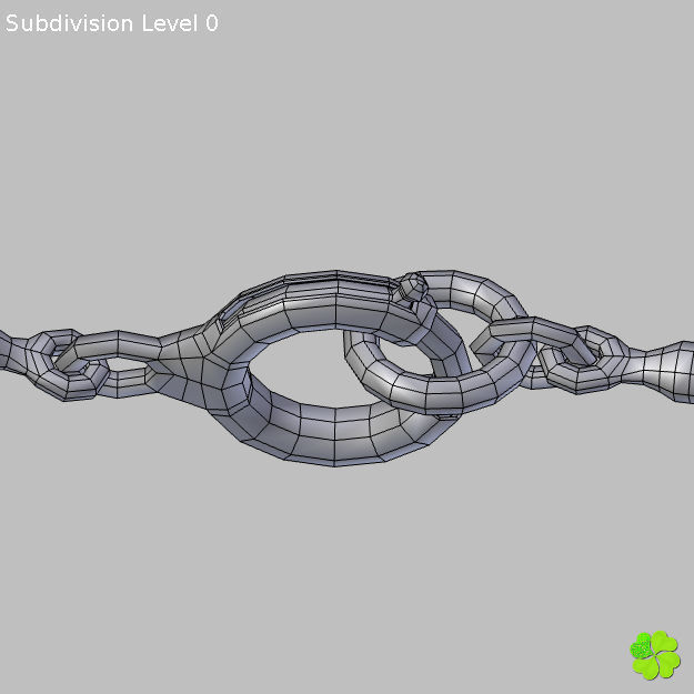 Earrings and bracelet with display box rigged low poly Low-poly 3D model_33