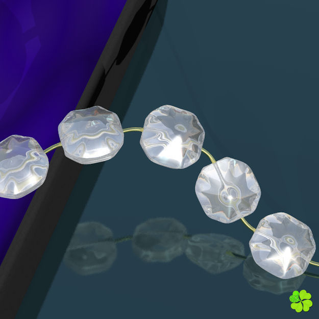 Earrings and bracelet with display box rigged low poly Low-poly 3D model_16