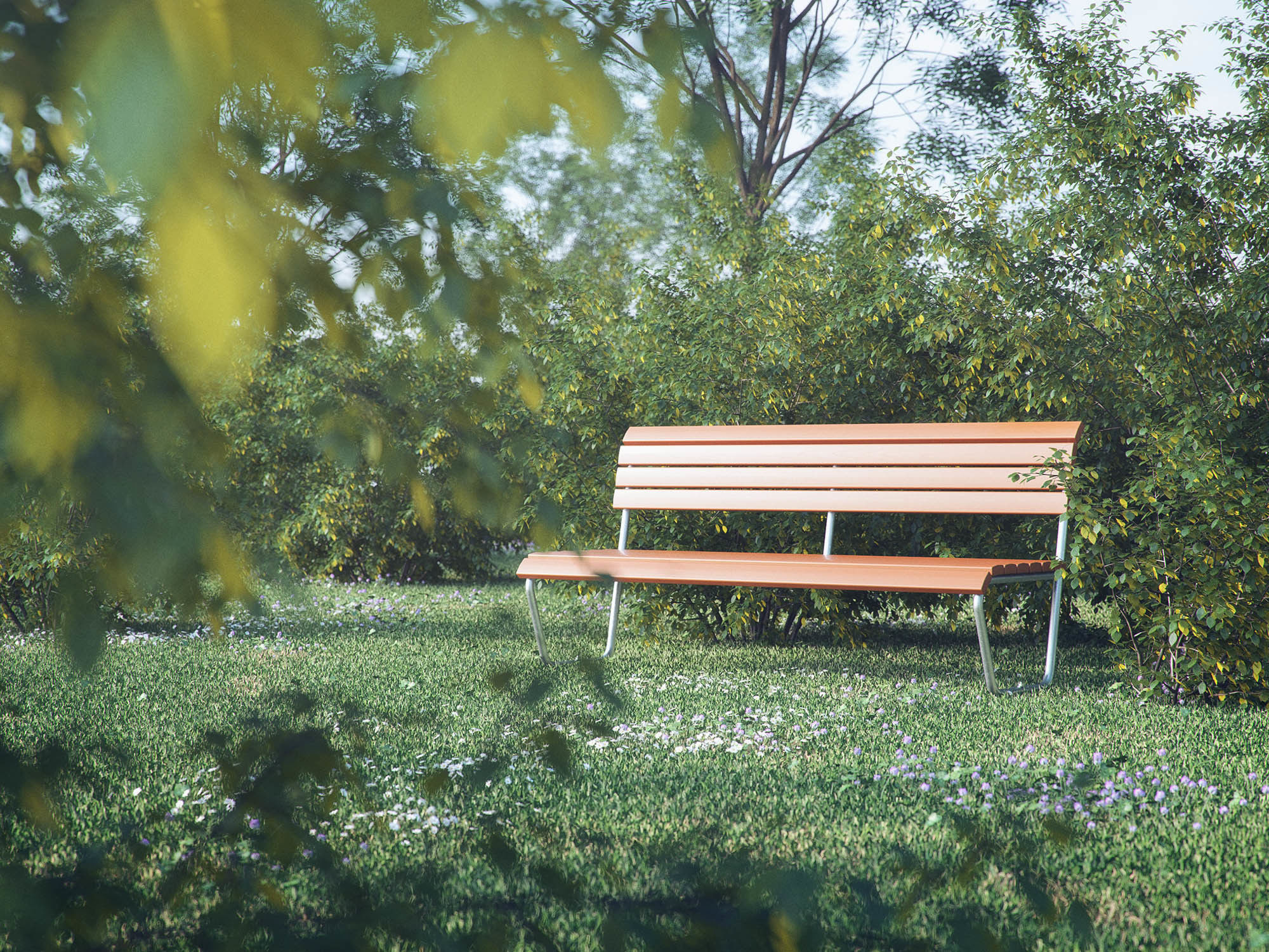 Swiss Park Bench 3D model_14