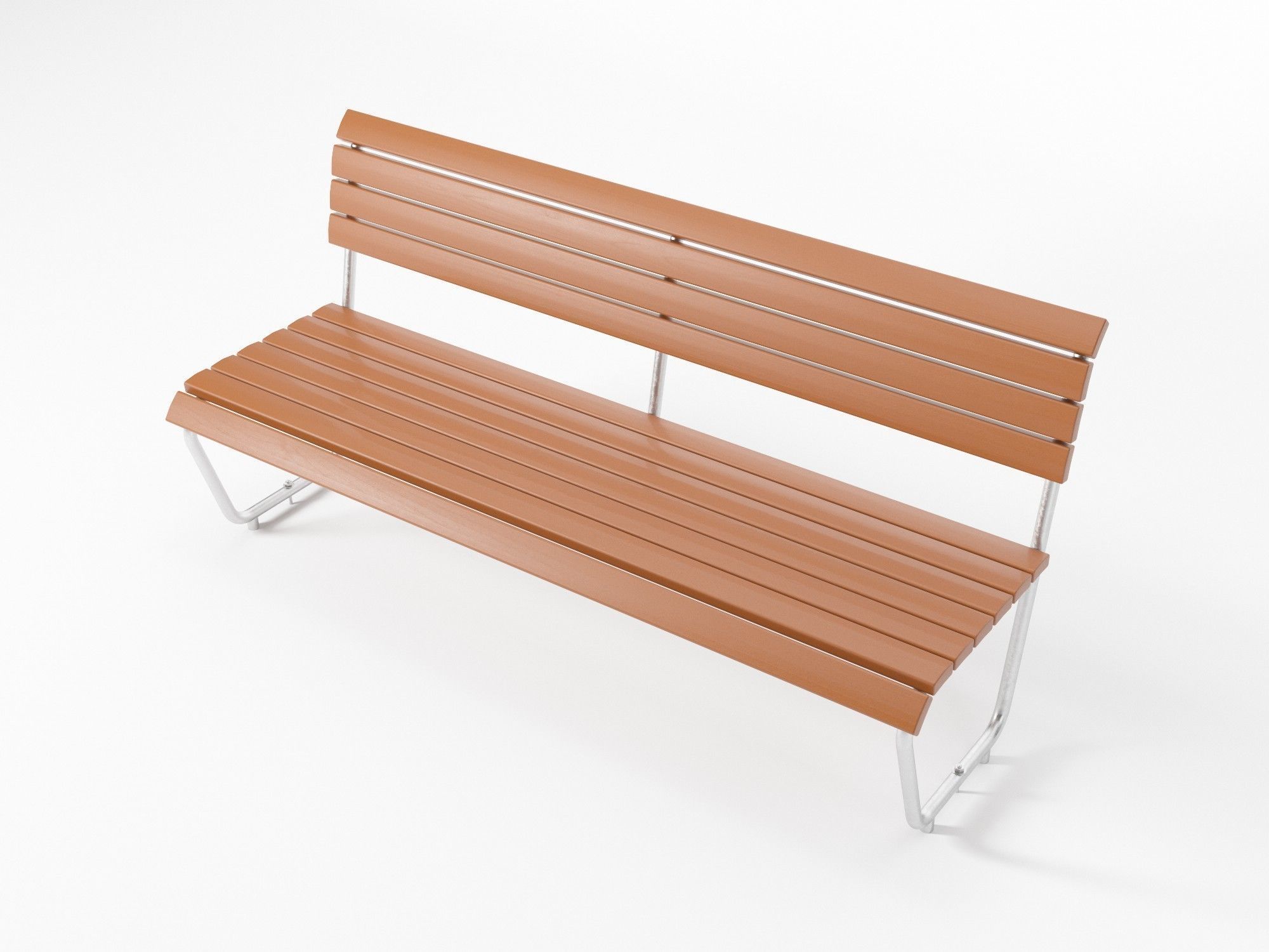Swiss Park Bench 3D model_6