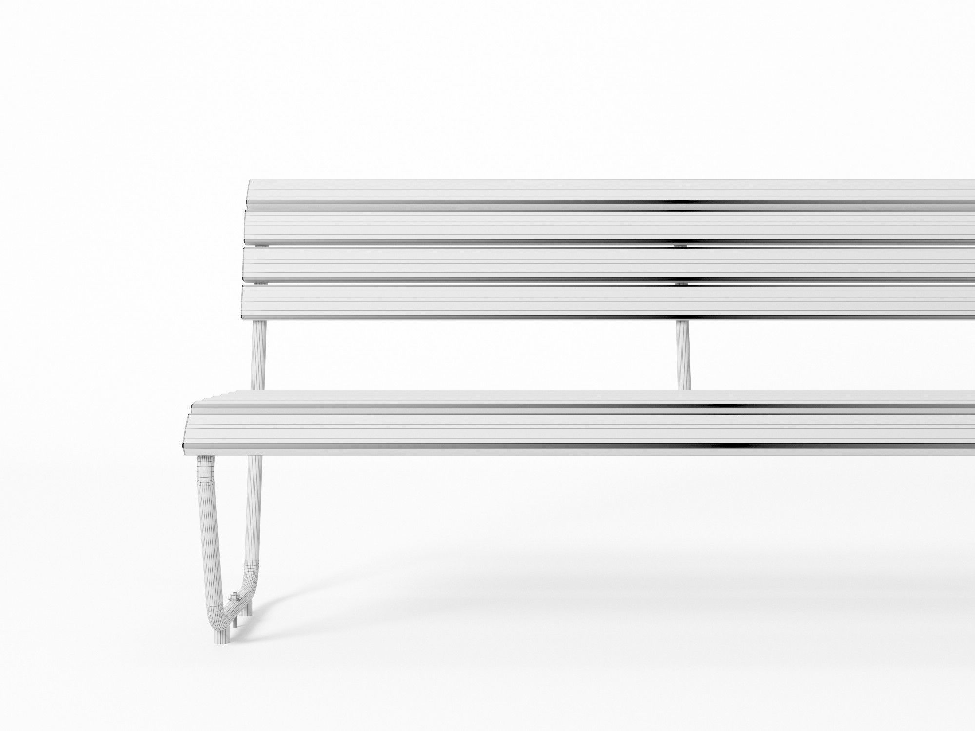 Swiss Park Bench 3D model_11