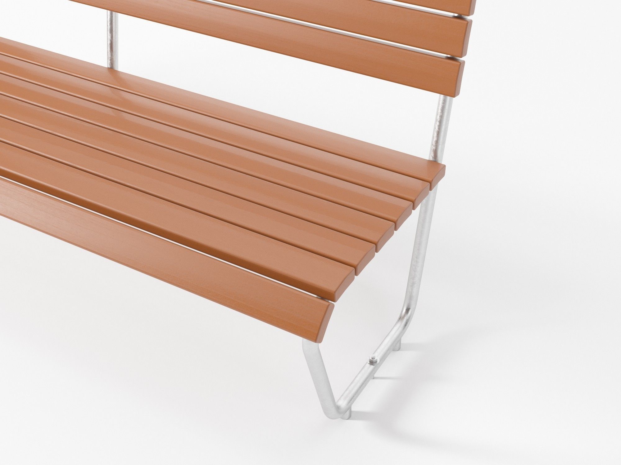 Swiss Park Bench 3D model_8