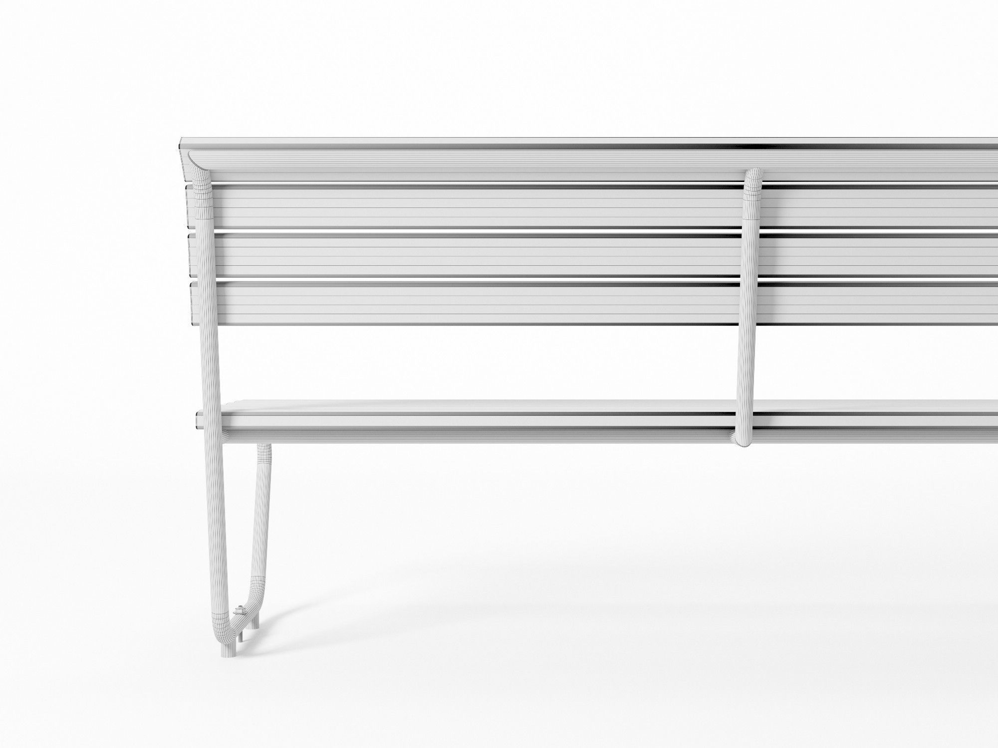 Swiss Park Bench 3D model_13