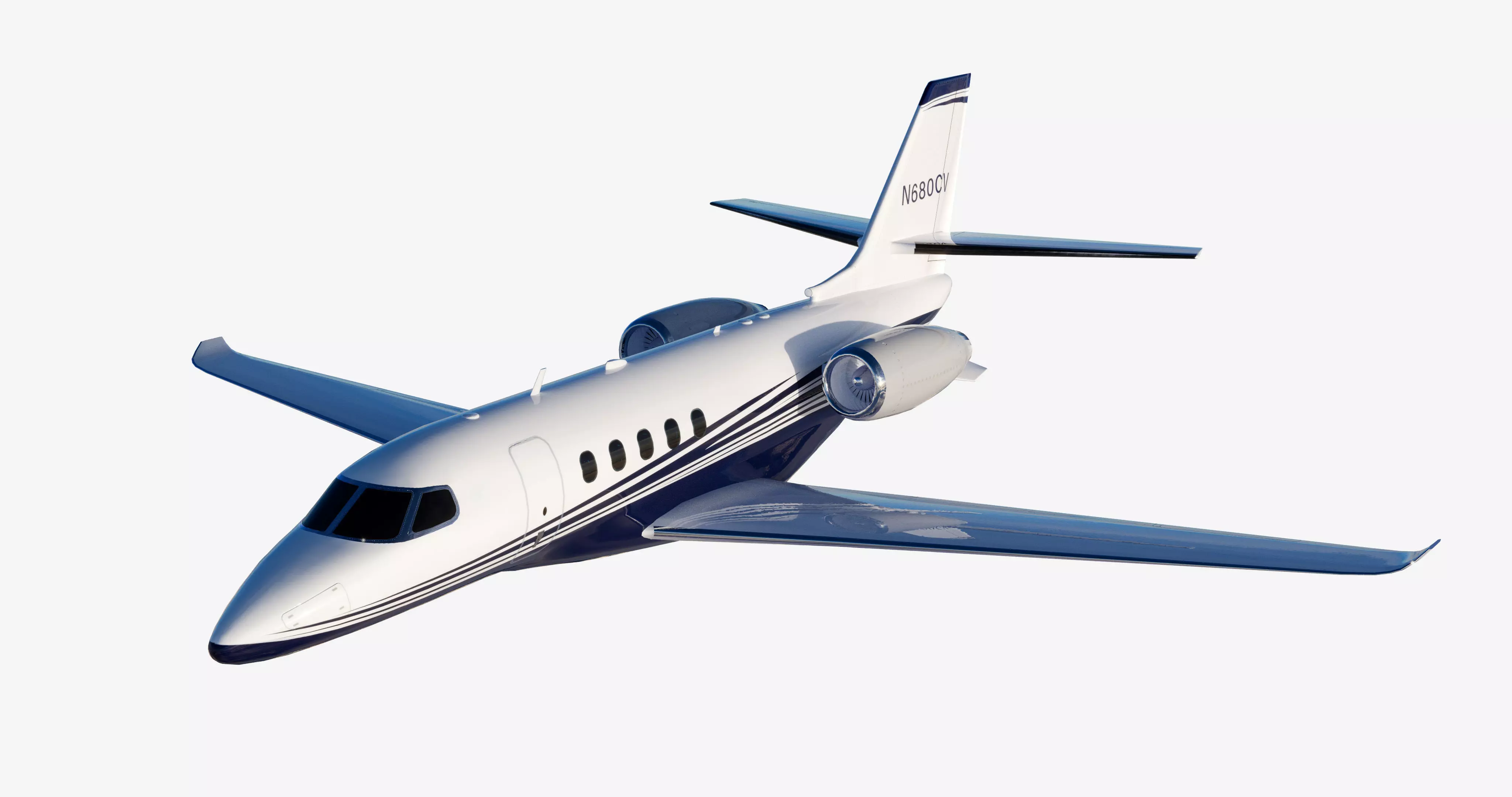 Cessna Citation Jet  Low Poly Optimized 3D Exterior with 4K PBR Low-poly 3D model_0