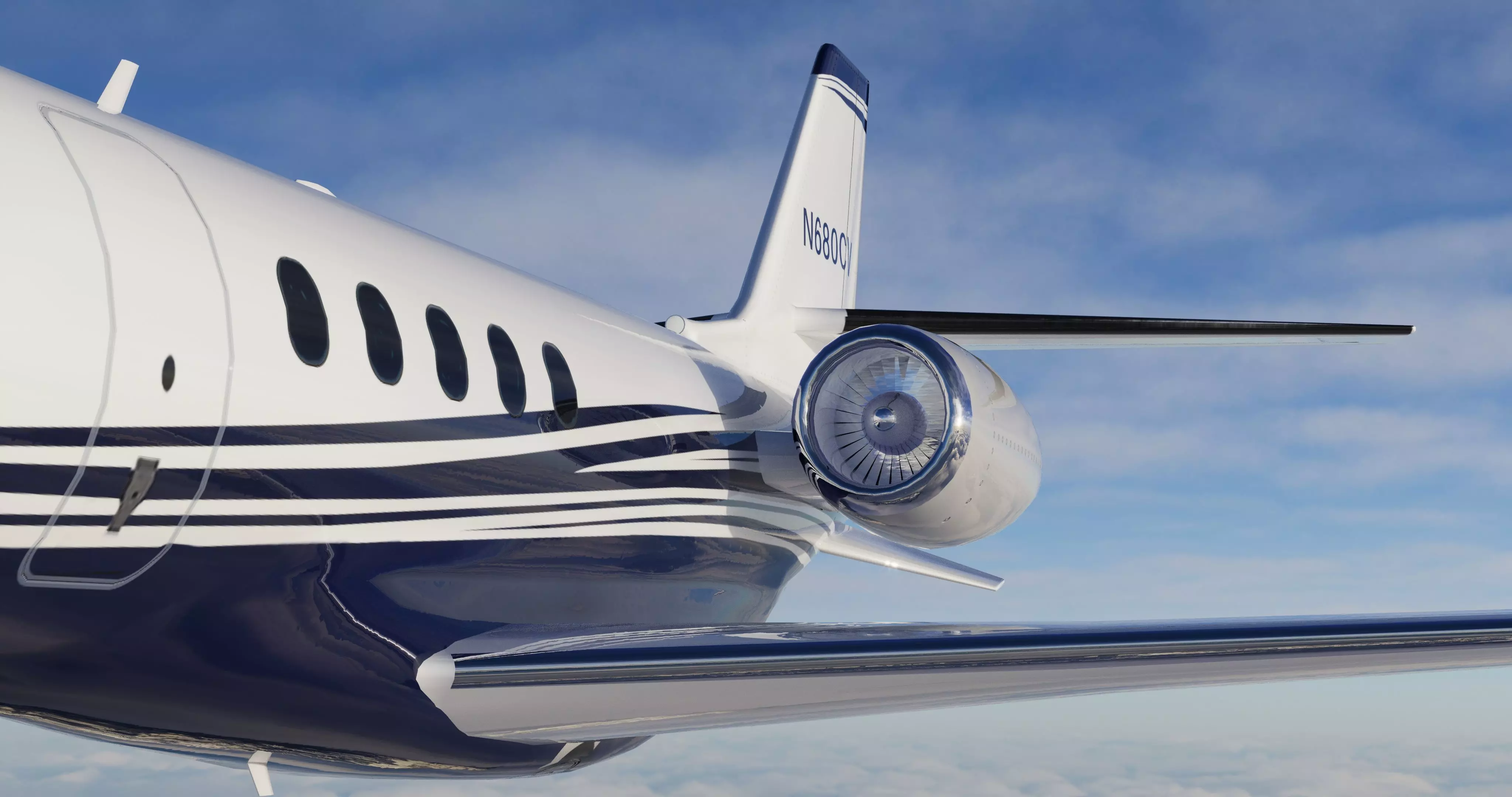 Cessna Citation Jet  Low Poly Optimized 3D Exterior with 4K PBR Low-poly 3D model_3