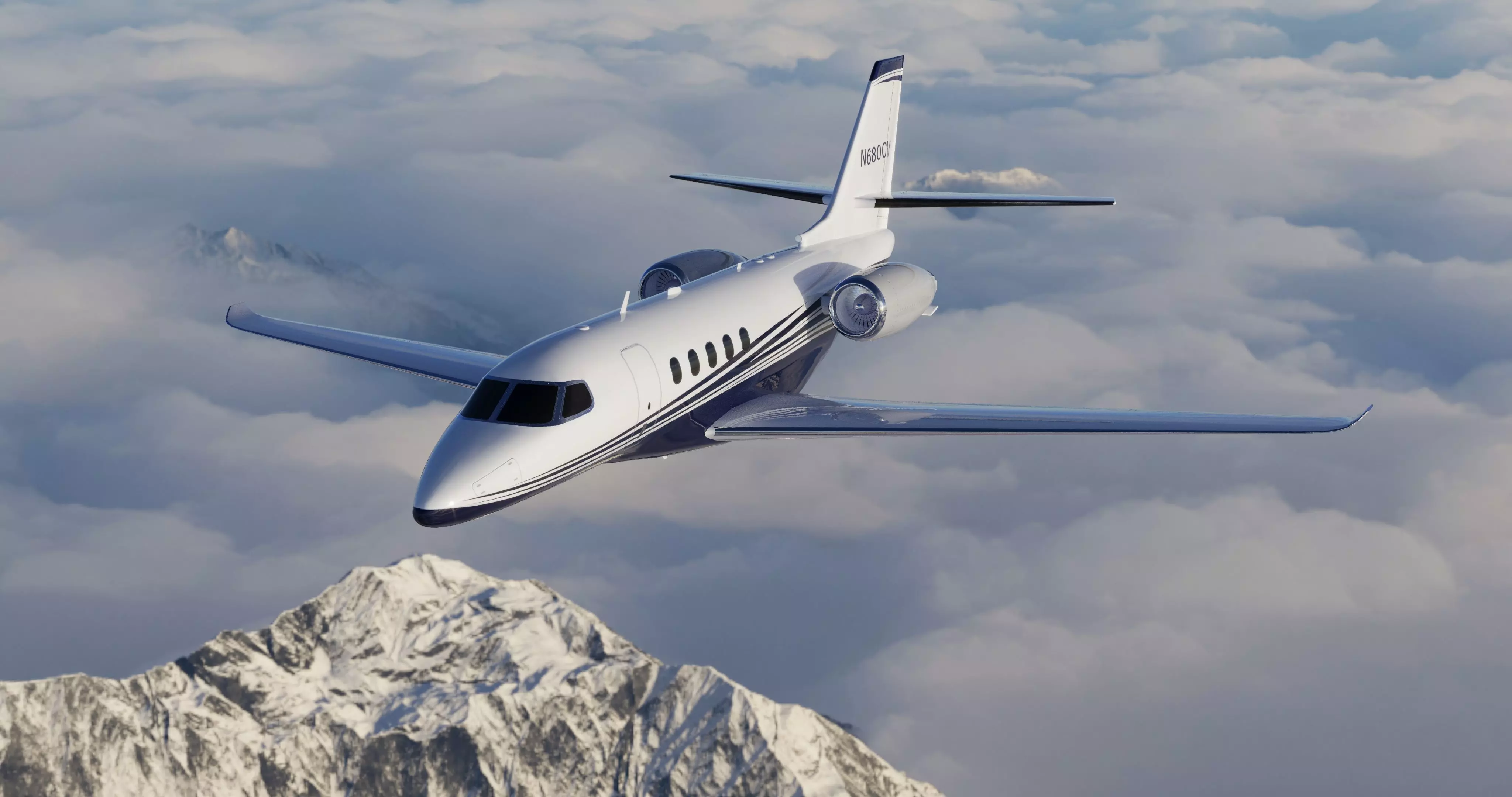 Cessna Citation Jet  Low Poly Optimized 3D Exterior with 4K PBR Low-poly 3D model_1