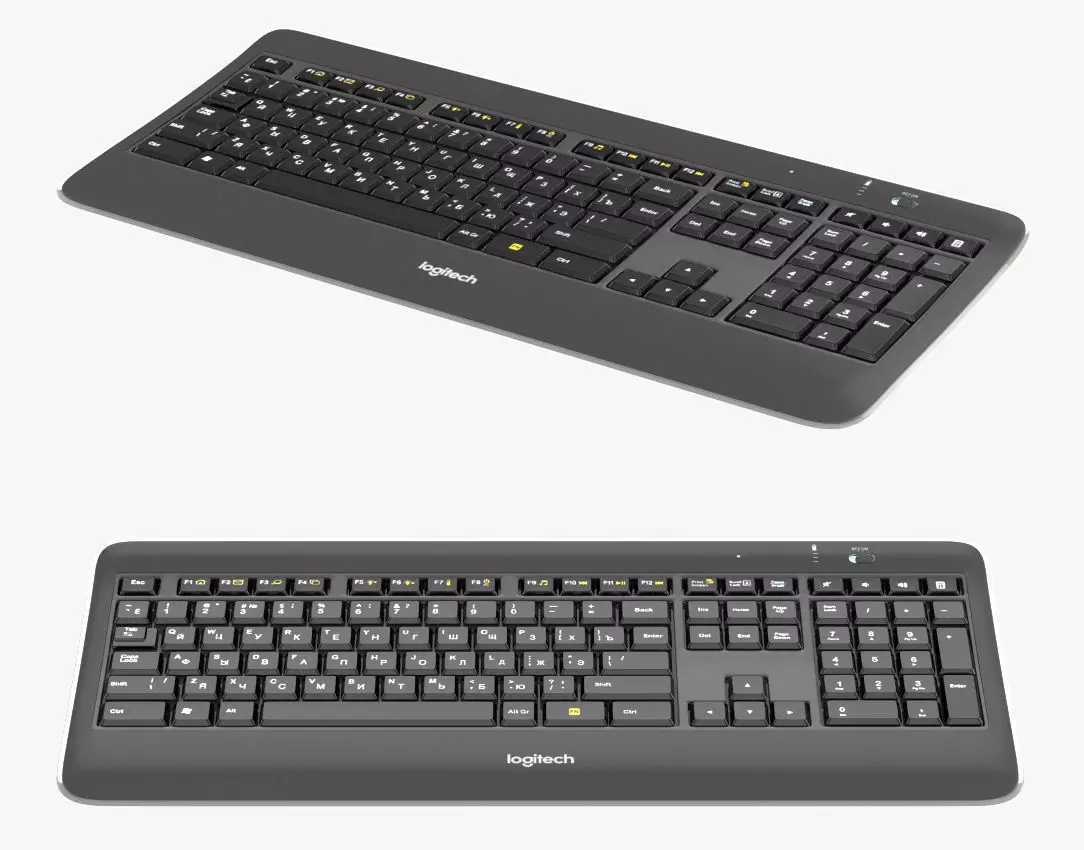 Logitech Wireless Keyboard K800 3D model_0