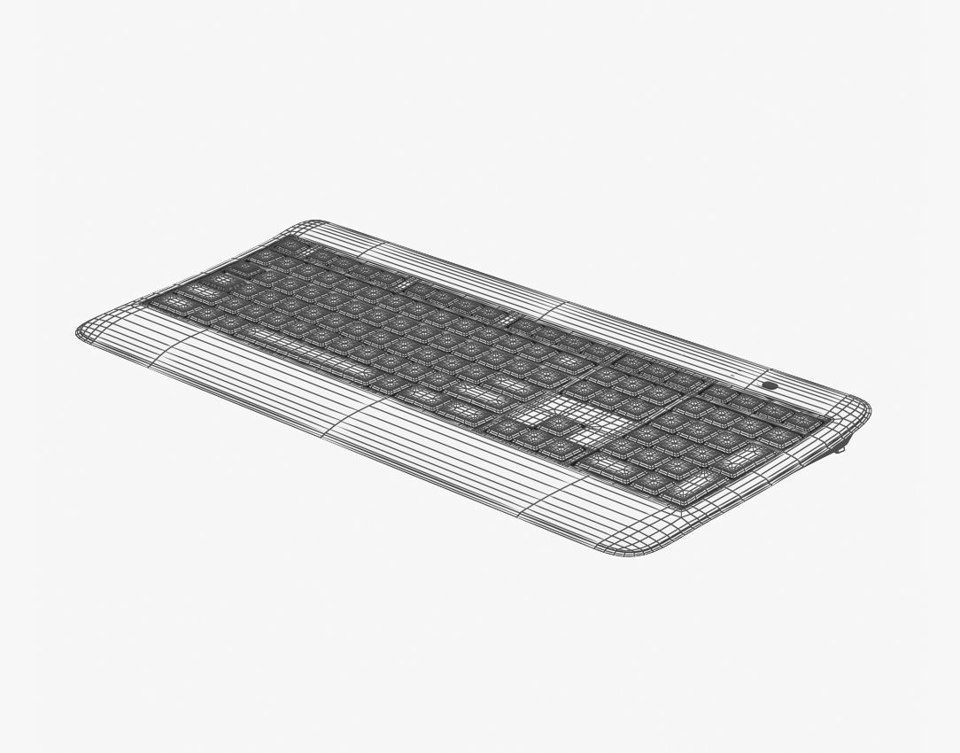 Logitech Wireless Keyboard K800 3D model_1