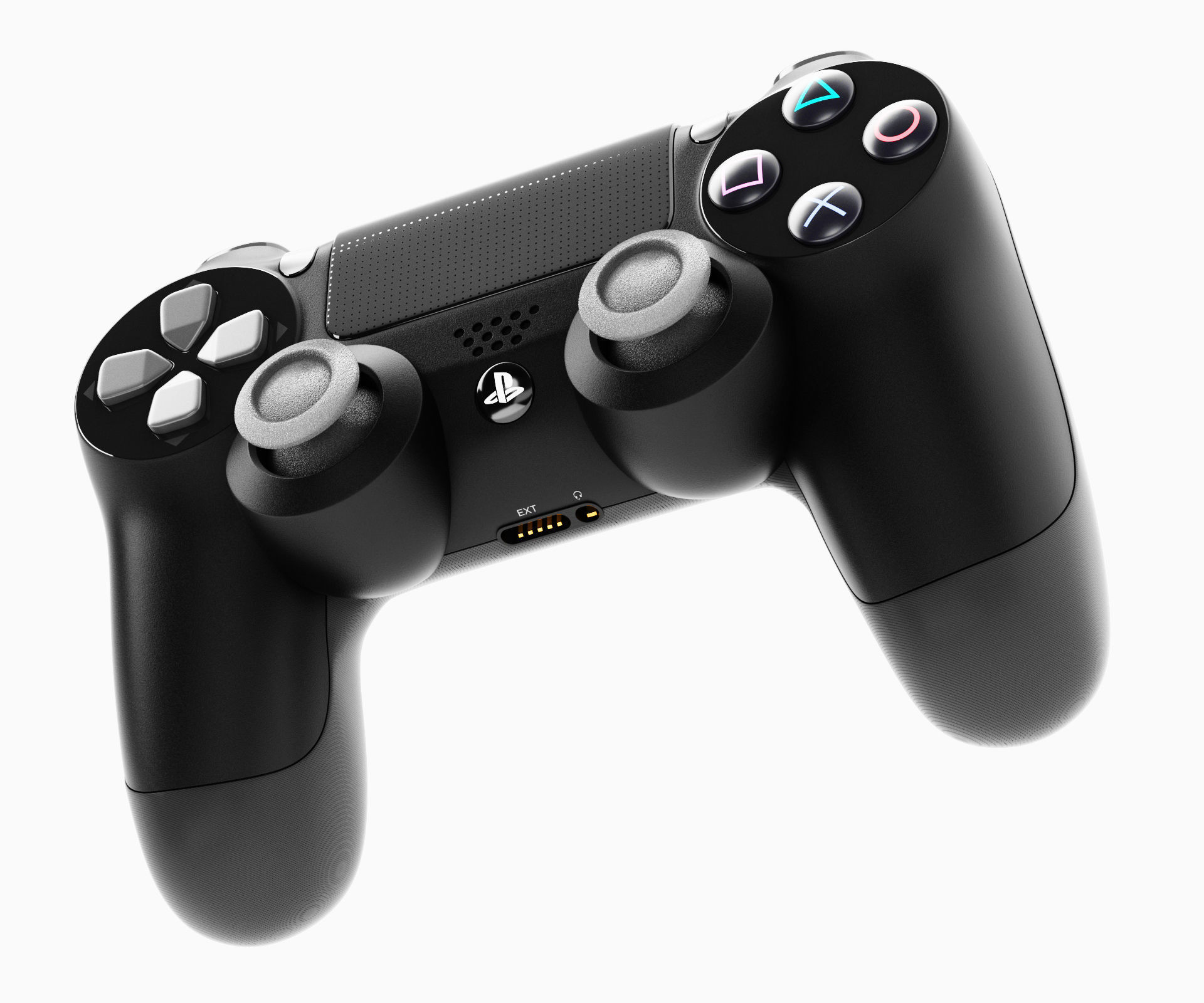 Sony PlayStation PS4 PRO Controller Low-poly 3D model_8