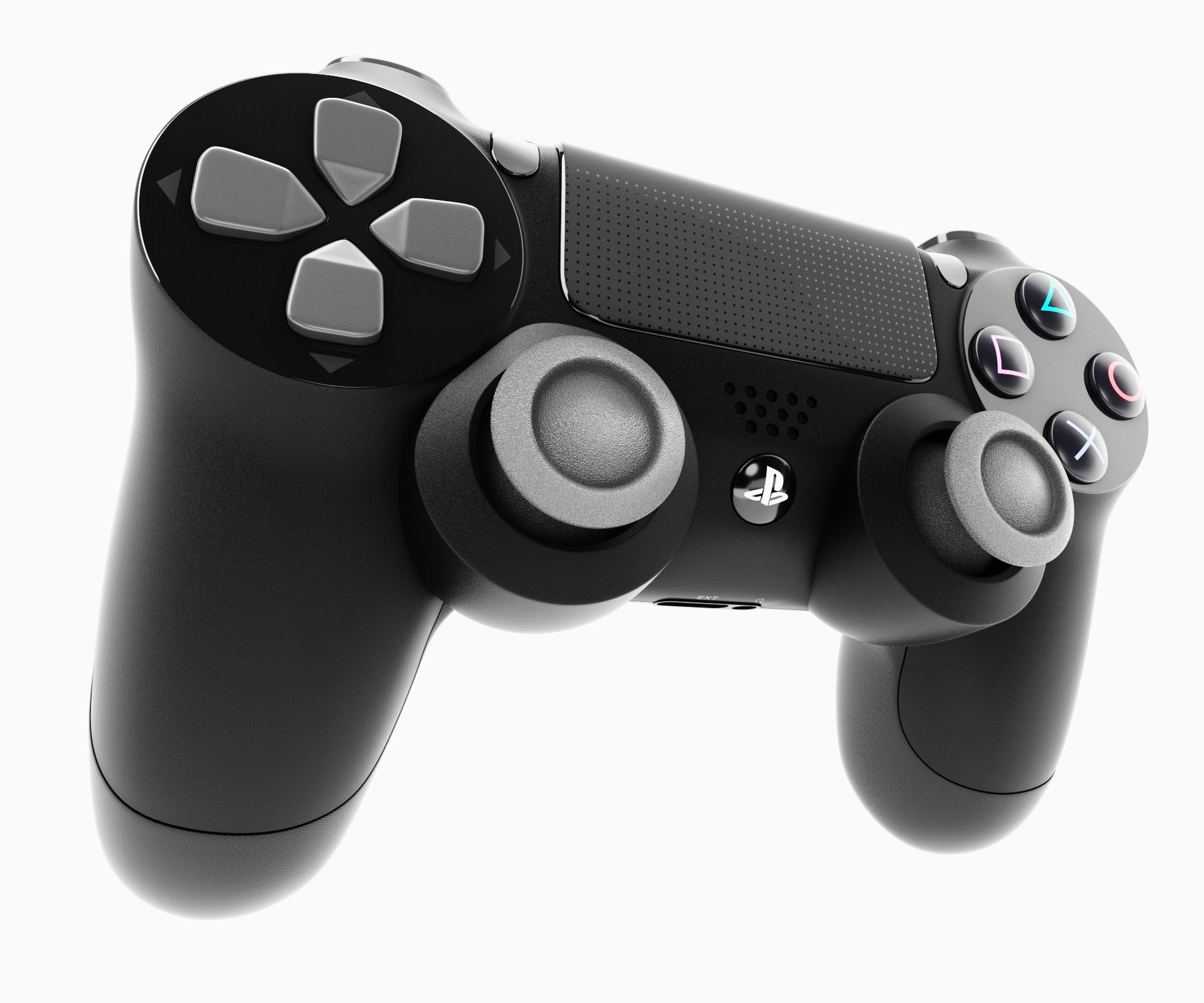 Sony PlayStation PS4 PRO Controller Low-poly 3D model_9