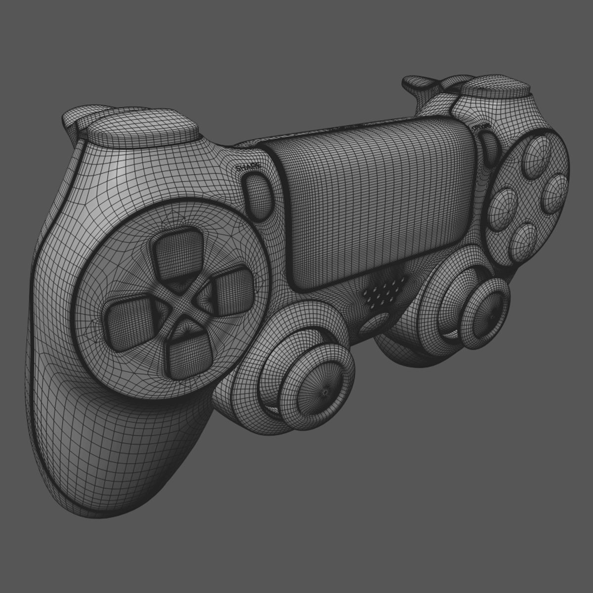 Sony PlayStation PS4 PRO Controller Low-poly 3D model_15
