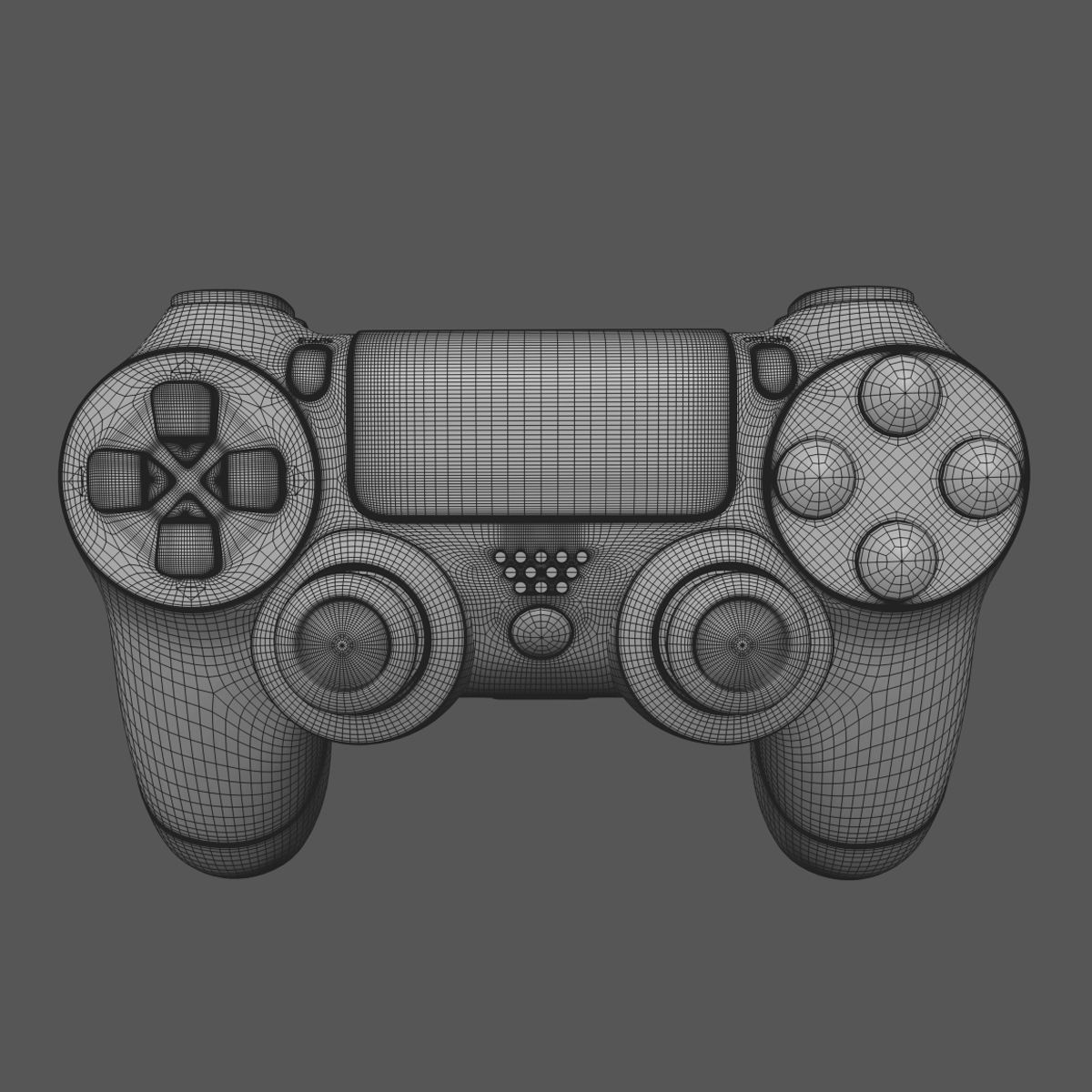 Sony PlayStation PS4 PRO Controller Low-poly 3D model_11