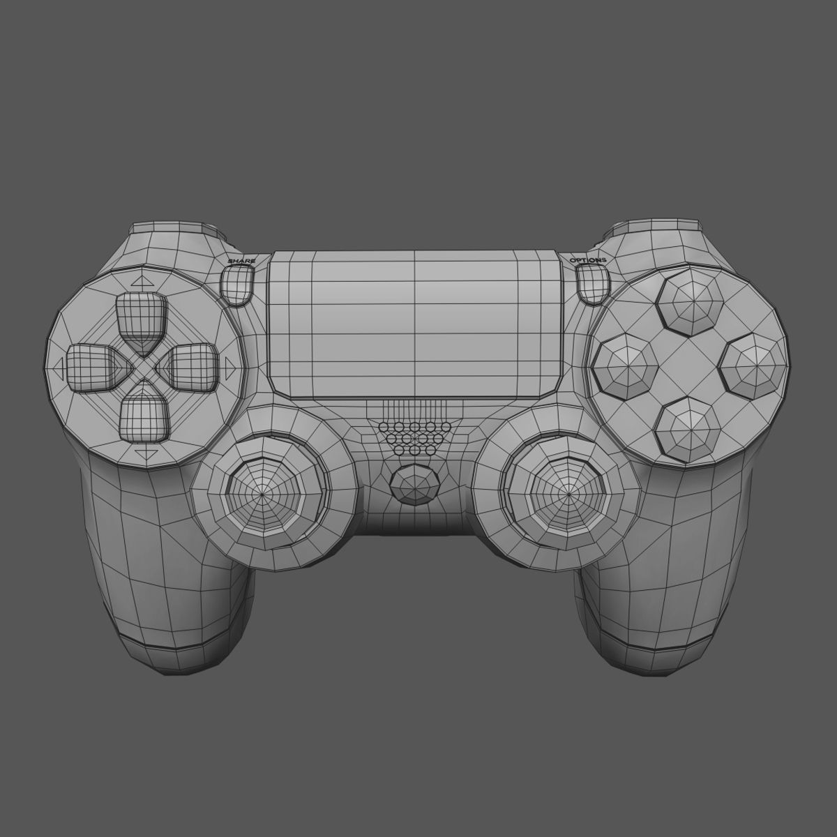 Sony PlayStation PS4 PRO Controller Low-poly 3D model_10