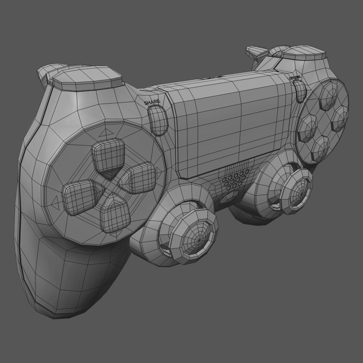 Sony PlayStation PS4 PRO Controller Low-poly 3D model_14