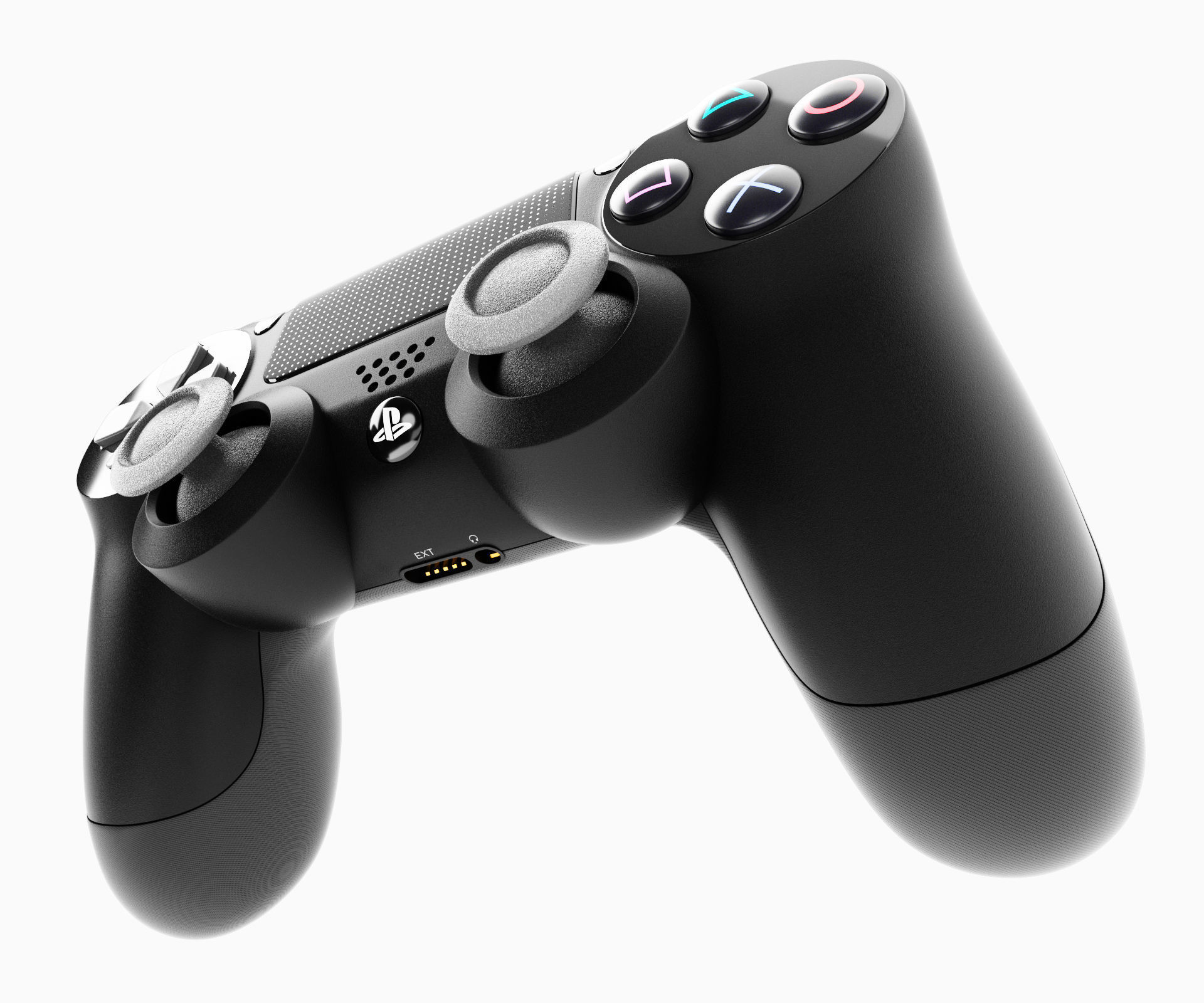Sony PlayStation PS4 PRO Controller Low-poly 3D model_5