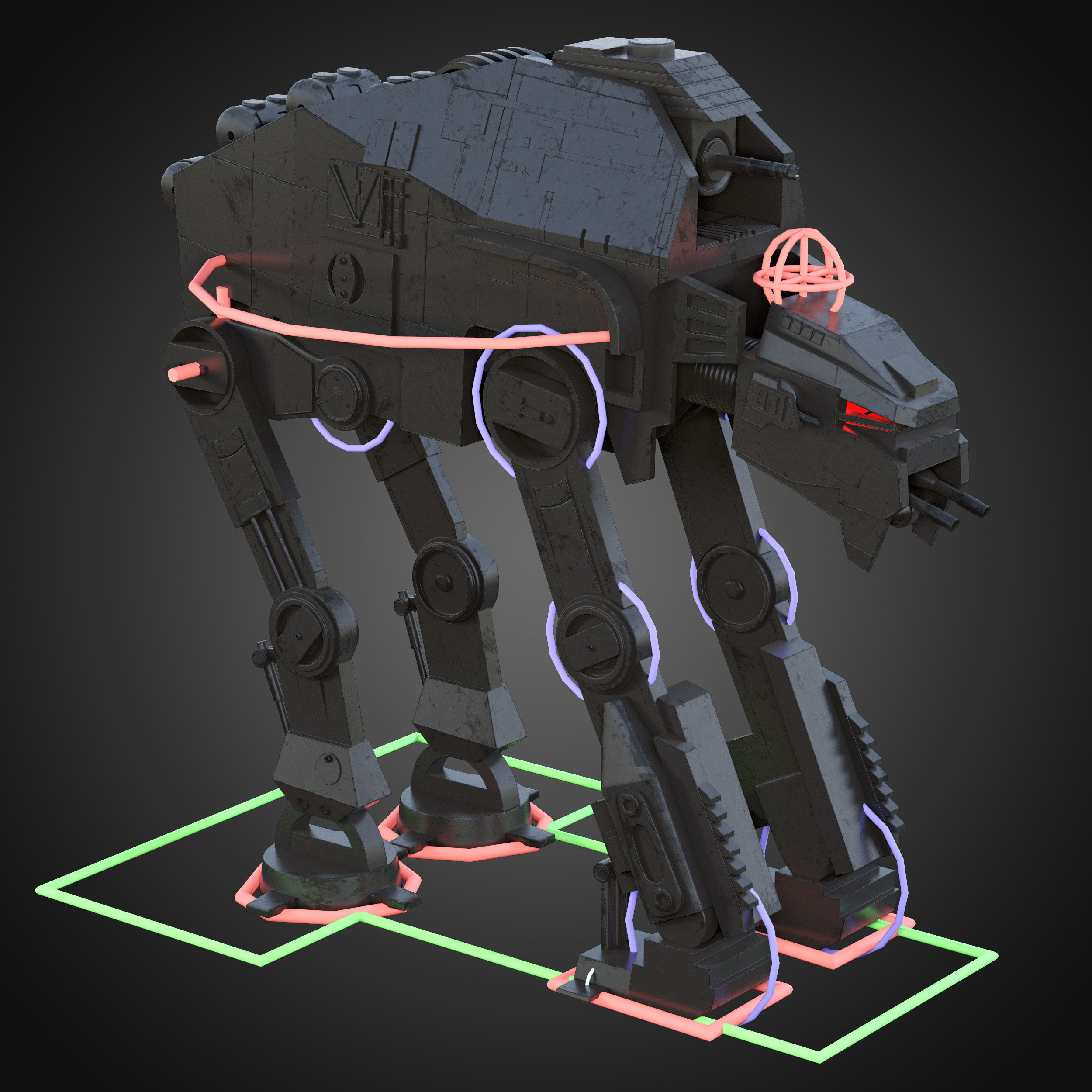 AT-M6 Star Wars All Terrain MegaCaliber Six RIGGED 3D model_3