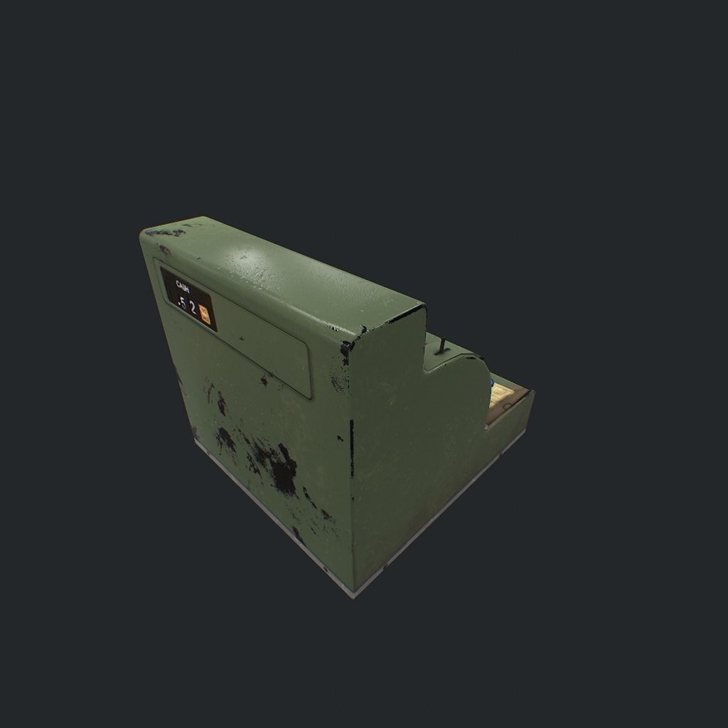 Cash Register pbr Low-poly 3D model_7