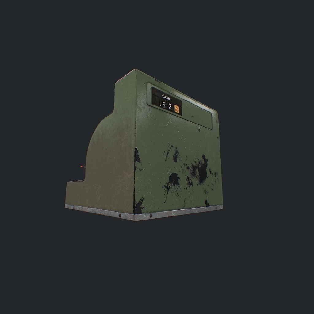 Cash Register pbr Low-poly 3D model_6