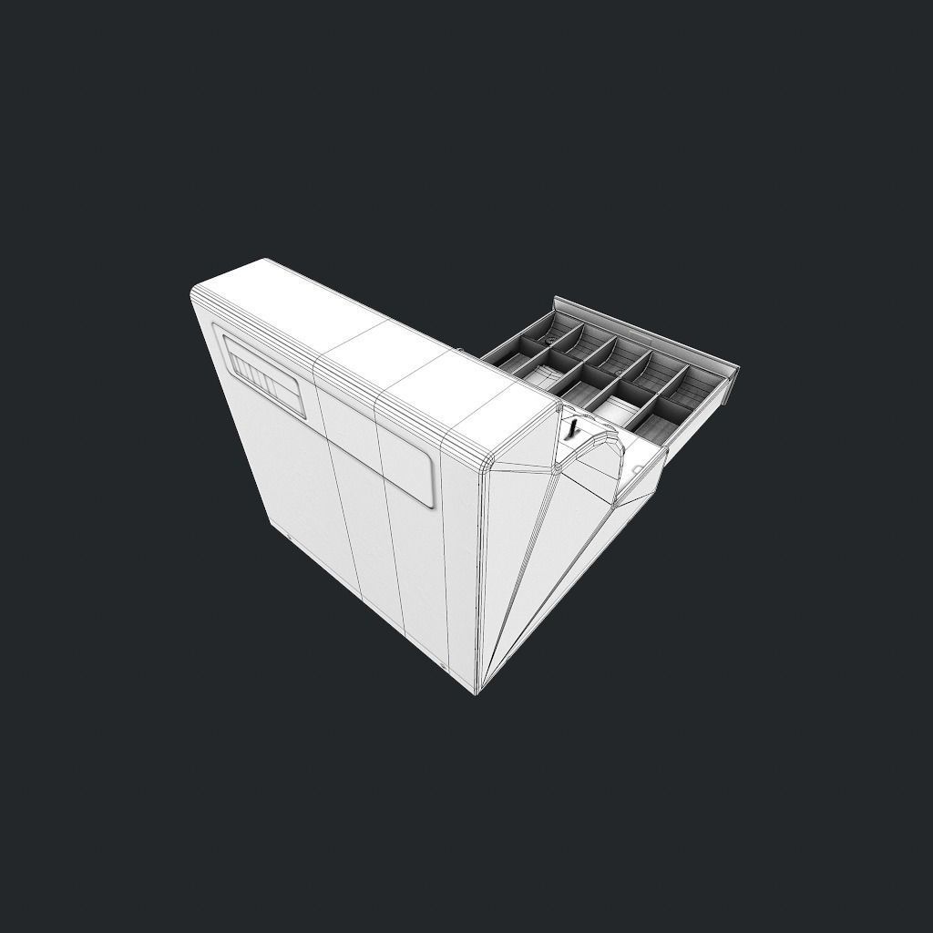 Cash Register pbr Low-poly 3D model_21