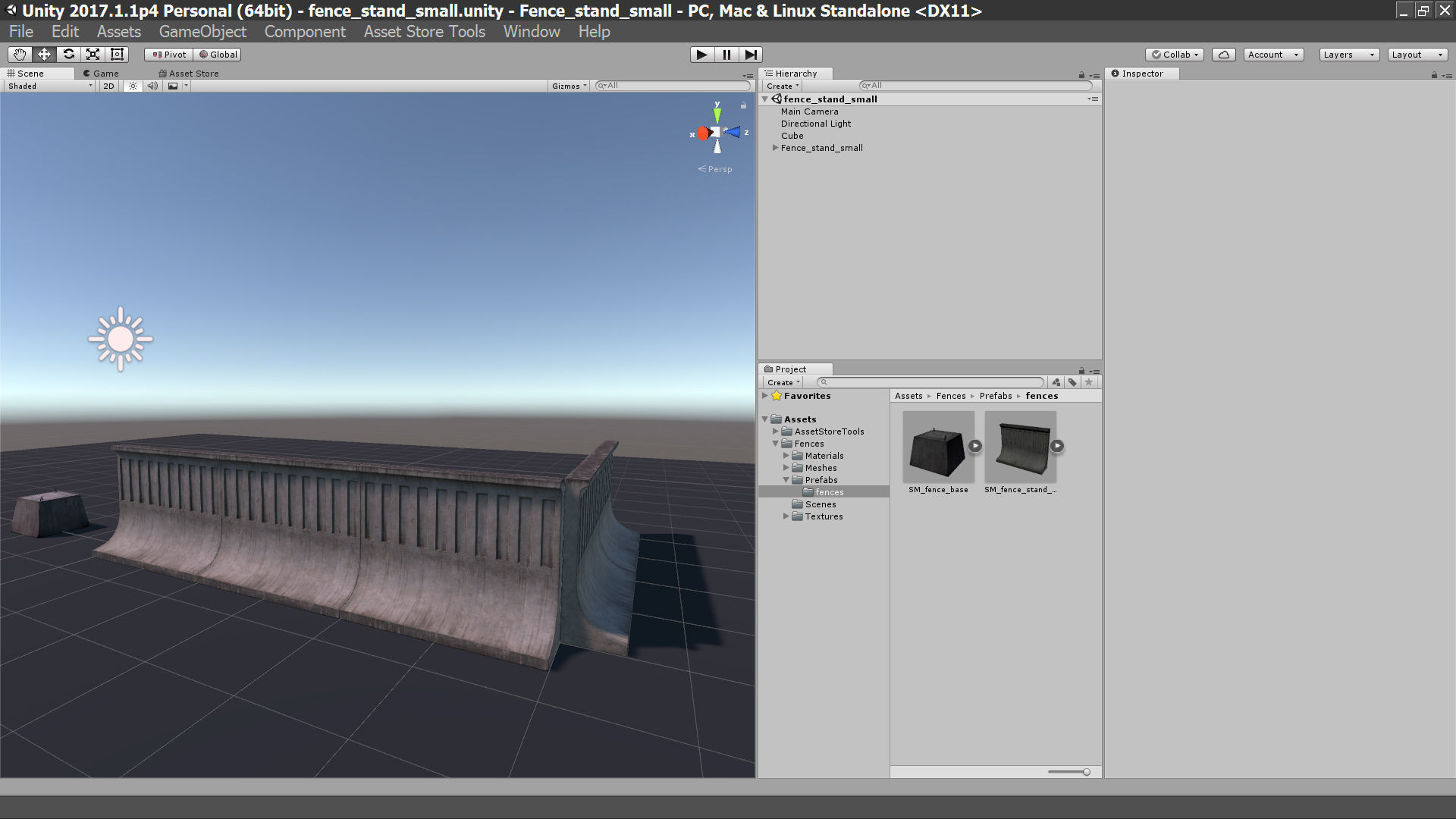 Small self-stand fence OKP Free low-poly 3D model_3