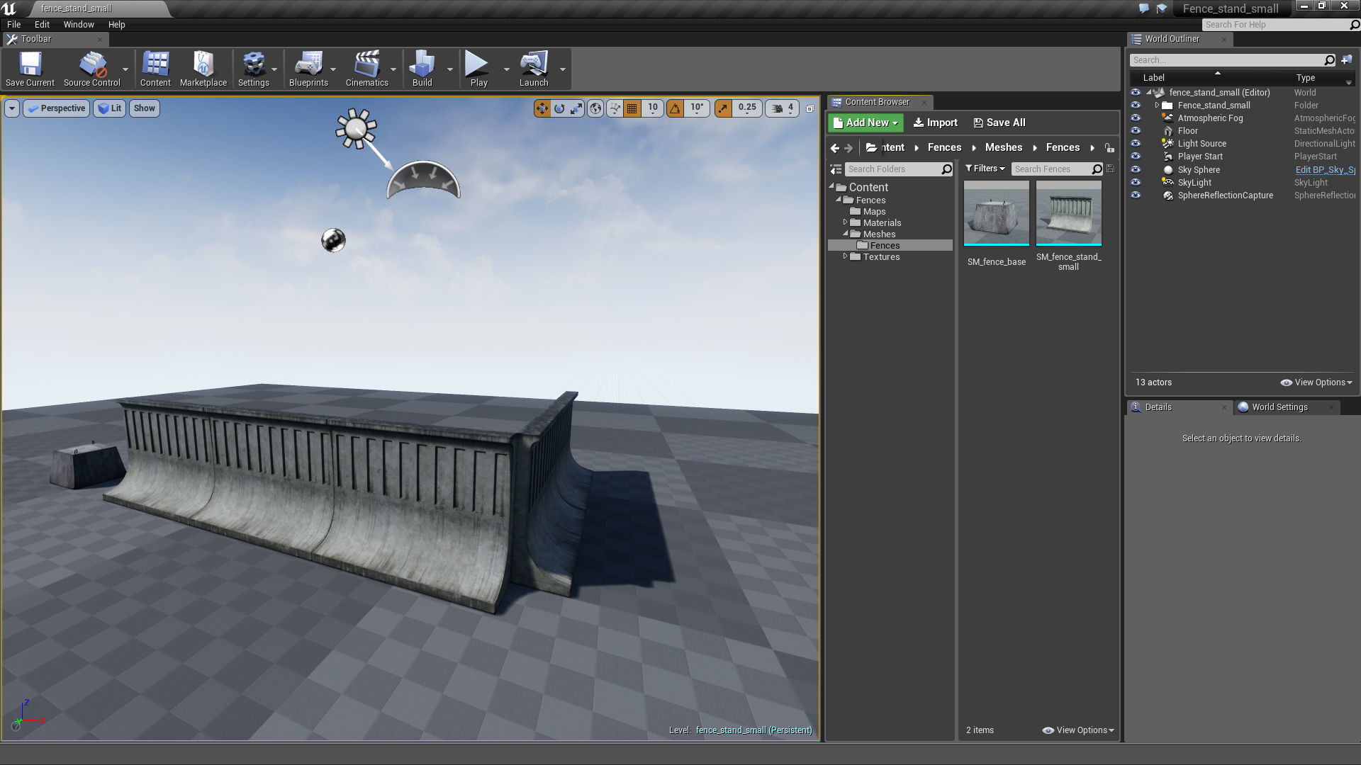 Small self-stand fence OKP Free low-poly 3D model_2