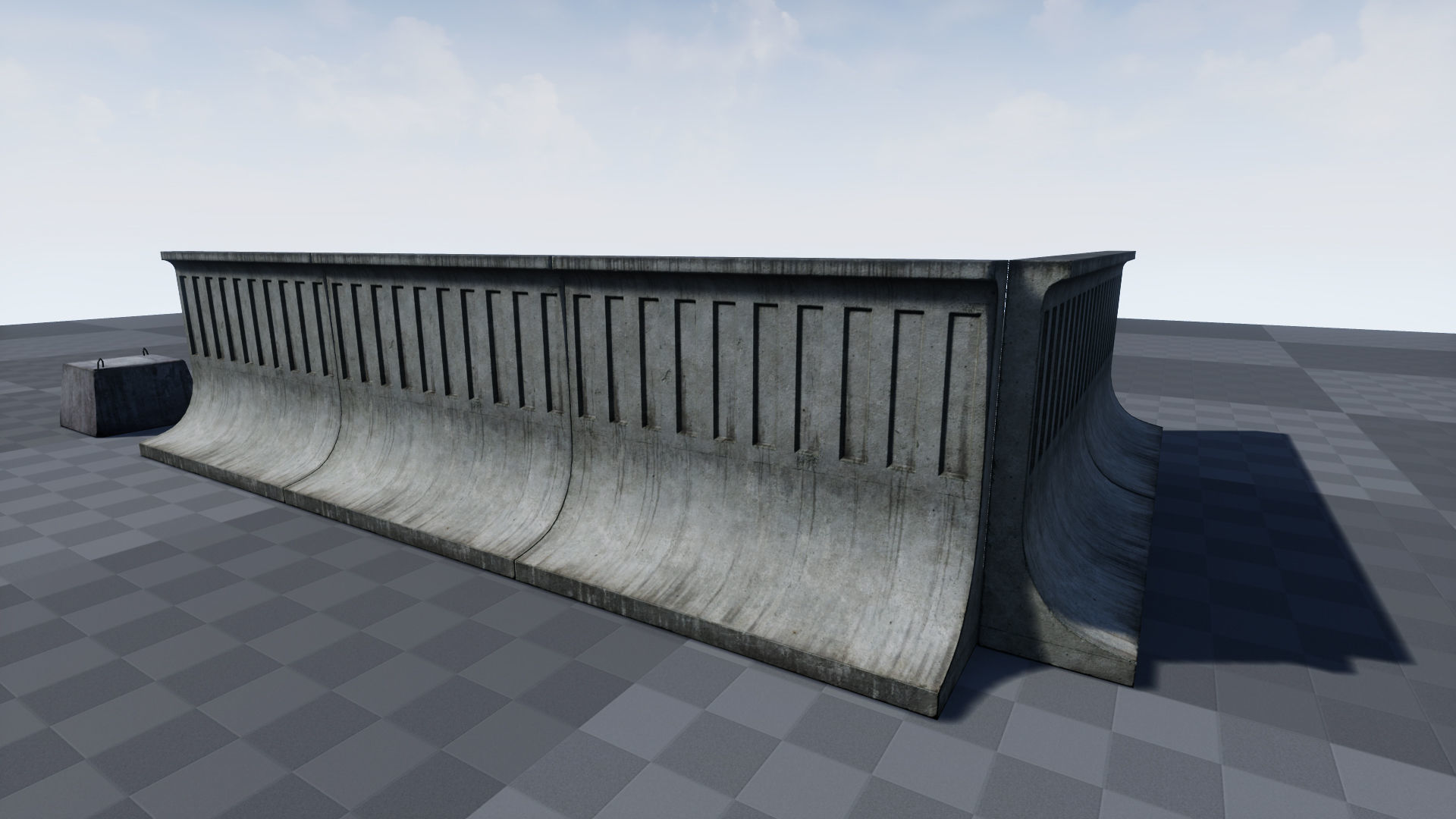 Small self-stand fence OKP Free low-poly 3D model_4