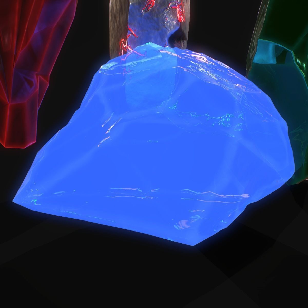 Magic stones and cristal PBR Colcection  Low-poly 3D model_4
