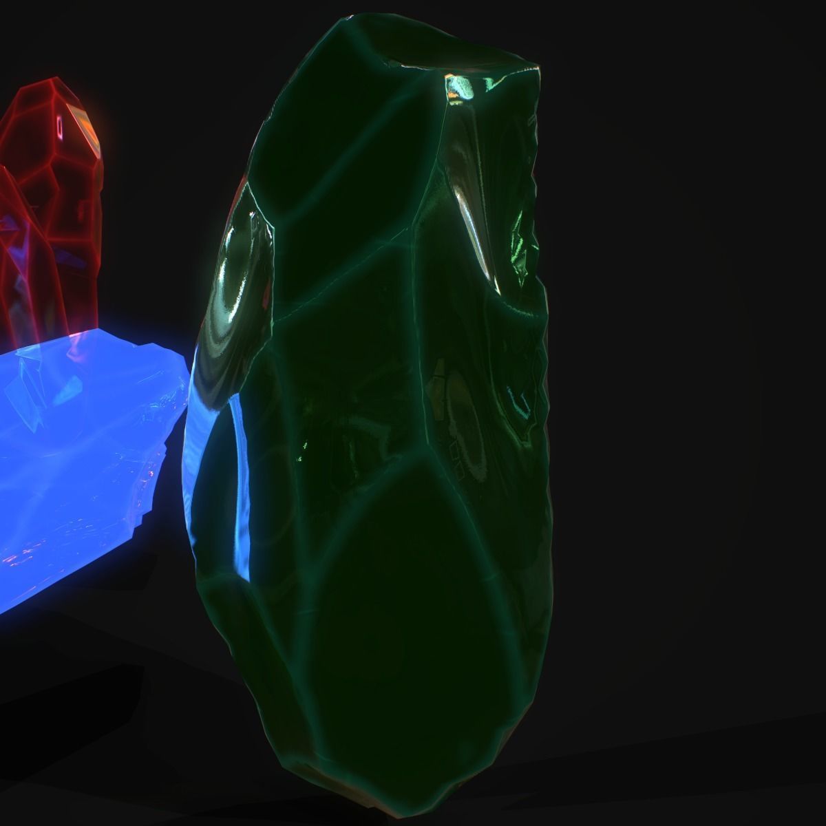 Magic stones and cristal PBR Colcection  Low-poly 3D model_1