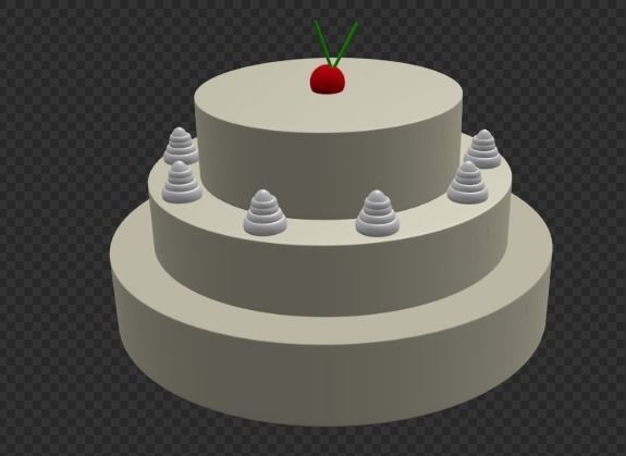 Pie Cake Free low-poly 3D model