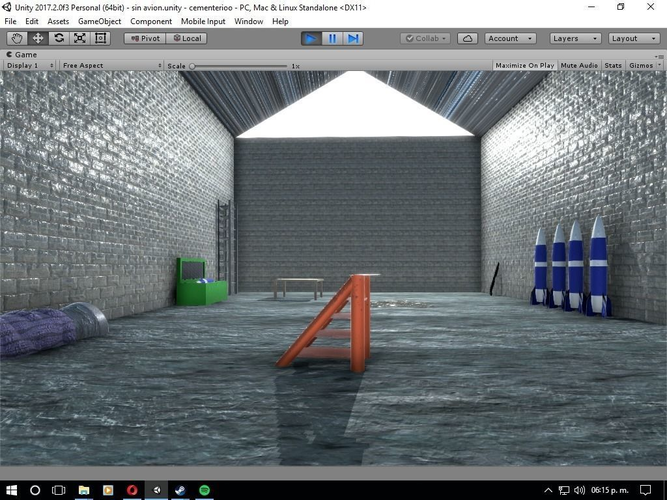 military hangar without plane Low-poly 3D model