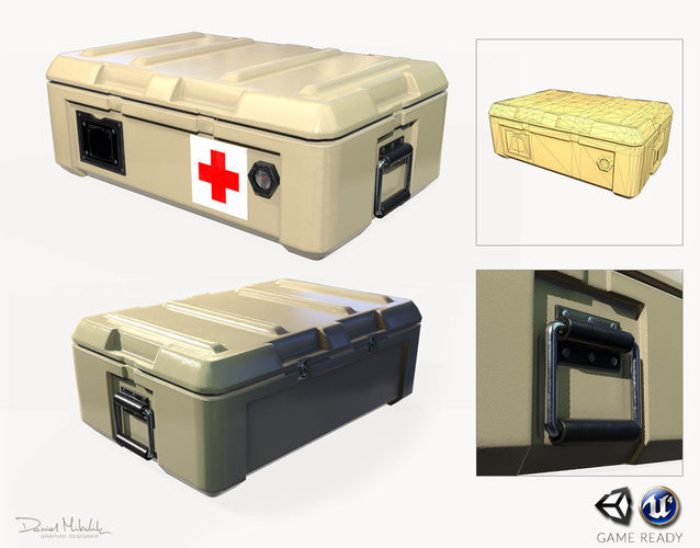 Medic Case PBR Low-poly 3D model