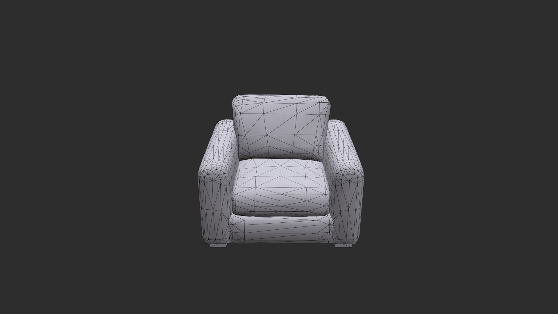 Fabric  Sofas and Armchair PBR Game Ready Low-poly 3D model_22