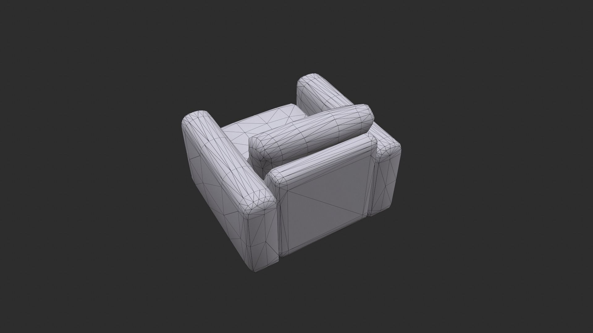 Fabric  Sofas and Armchair PBR Game Ready Low-poly 3D model_24
