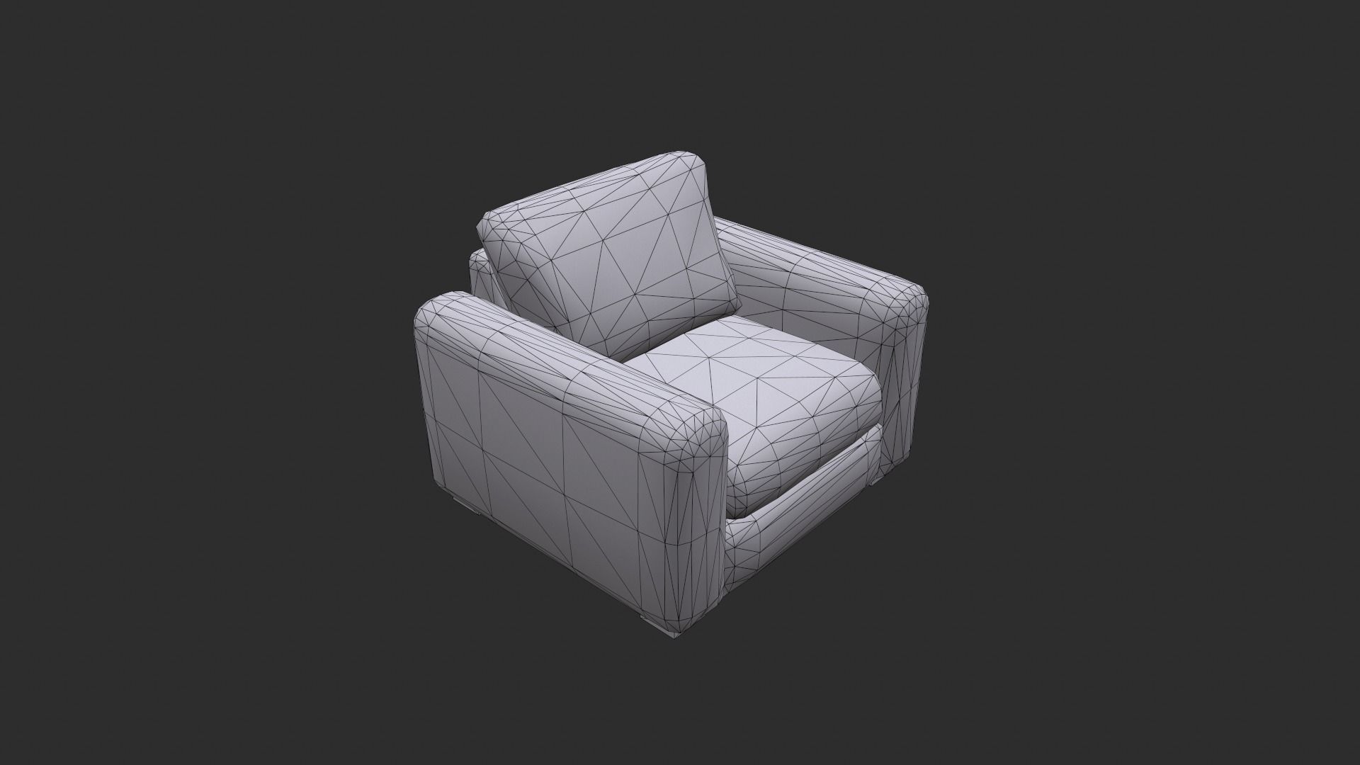 Fabric  Sofas and Armchair PBR Game Ready Low-poly 3D model_23