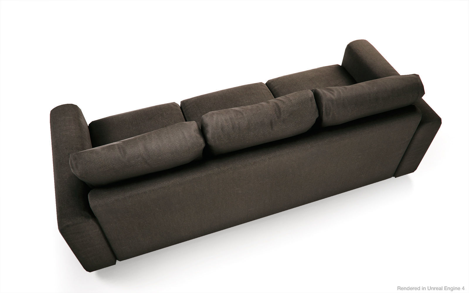 Fabric  Sofas and Armchair PBR Game Ready Low-poly 3D model_3