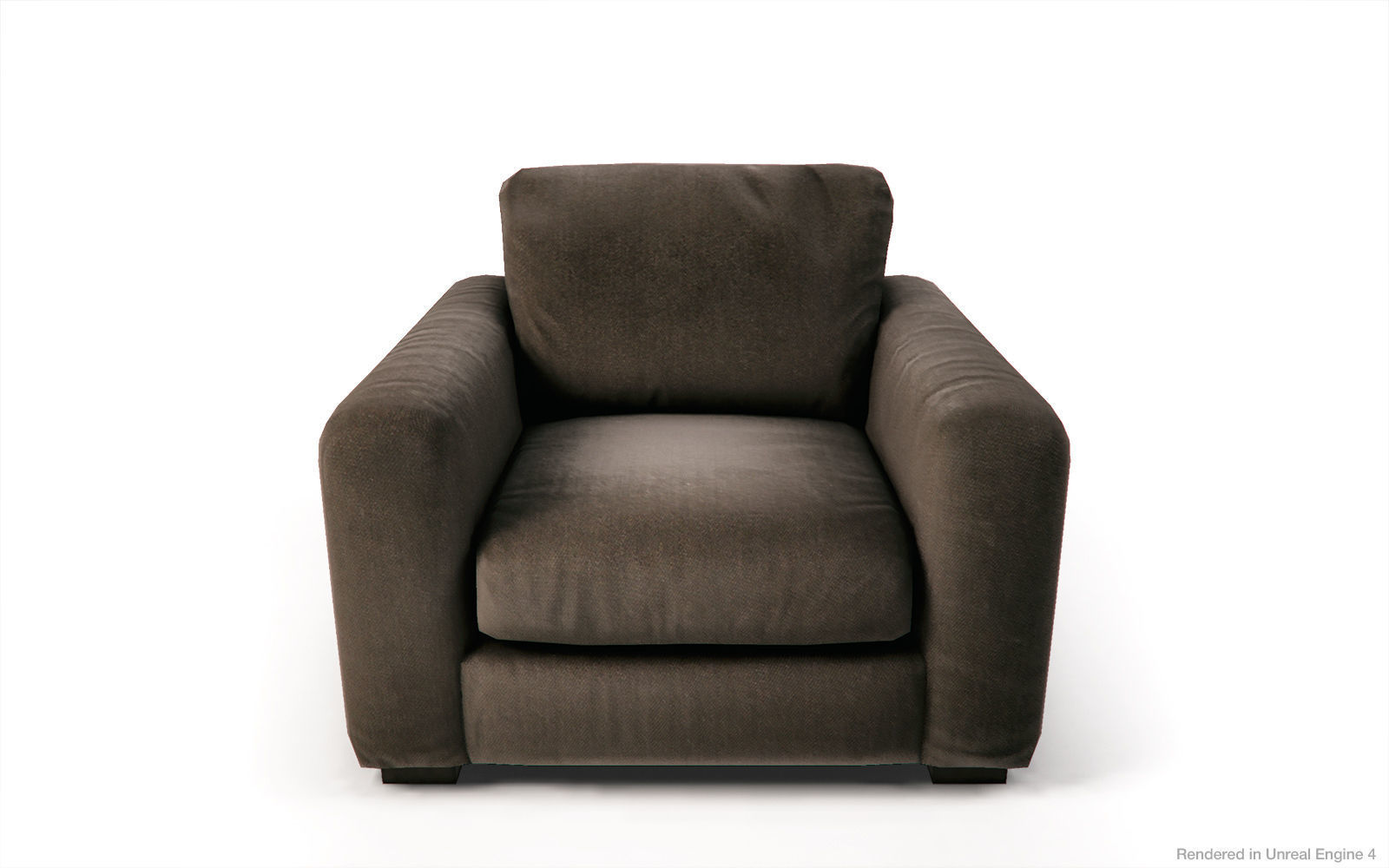 Fabric  Sofas and Armchair PBR Game Ready Low-poly 3D model_10