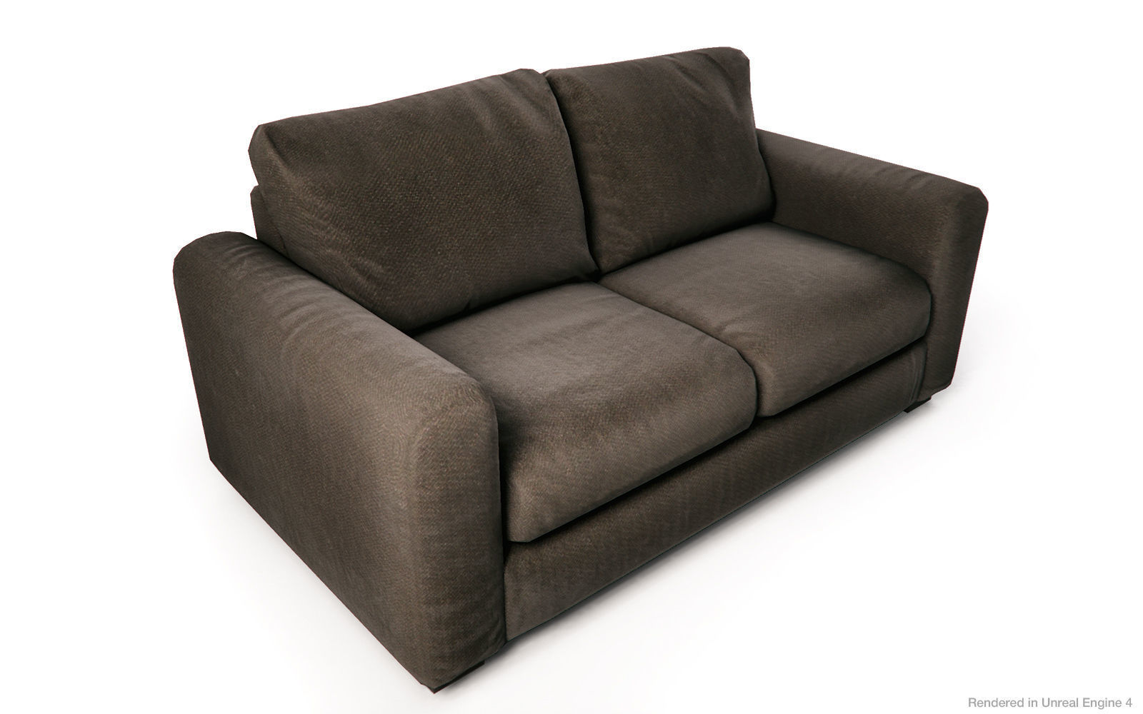 Fabric  Sofas and Armchair PBR Game Ready Low-poly 3D model_6