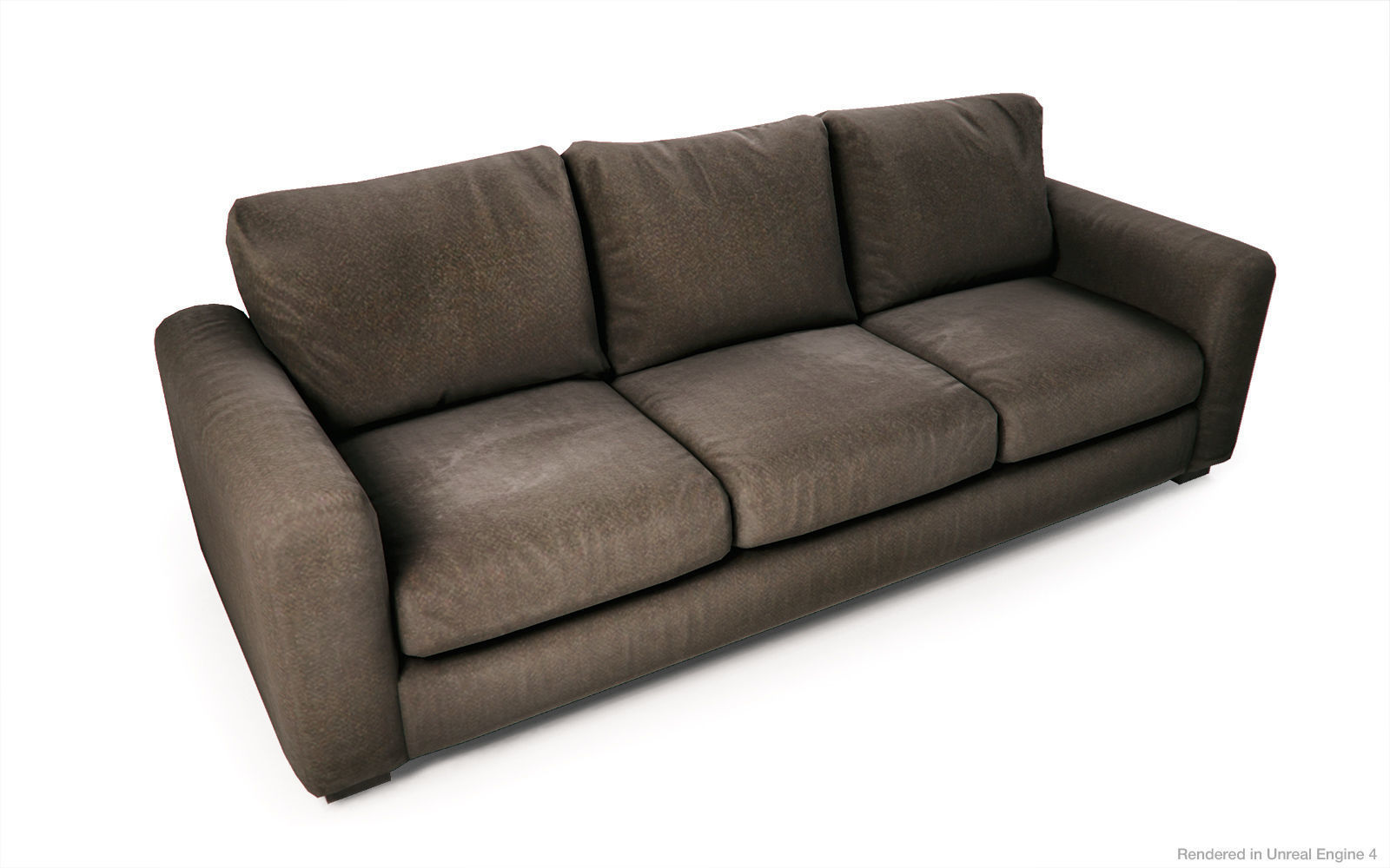 Fabric  Sofas and Armchair PBR Game Ready Low-poly 3D model_1