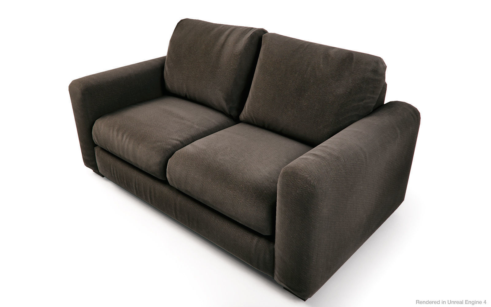 Fabric  Sofas and Armchair PBR Game Ready Low-poly 3D model_7