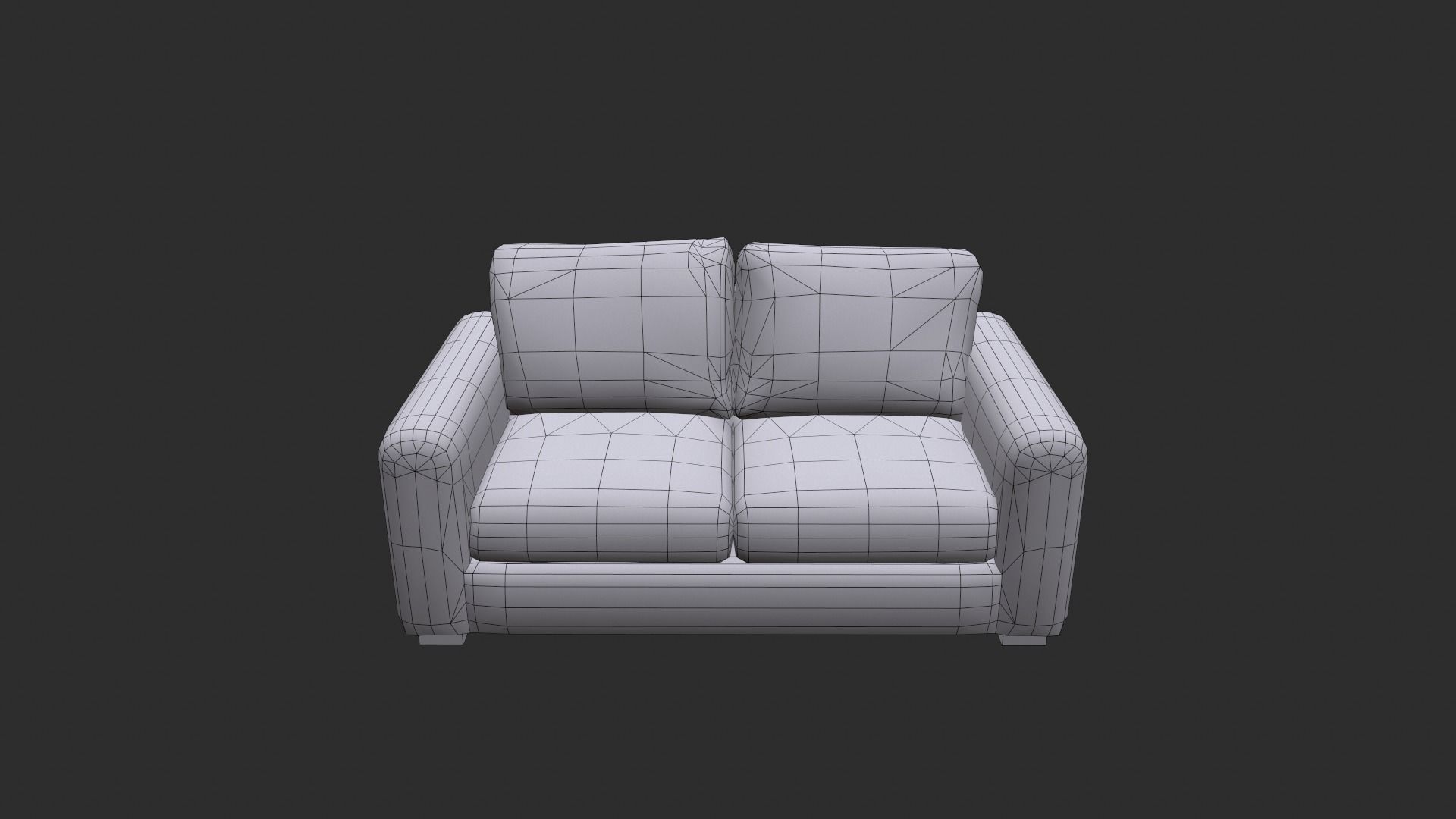 Fabric  Sofas and Armchair PBR Game Ready Low-poly 3D model_19