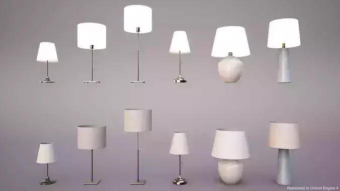 Table lamps PBR Game Ready