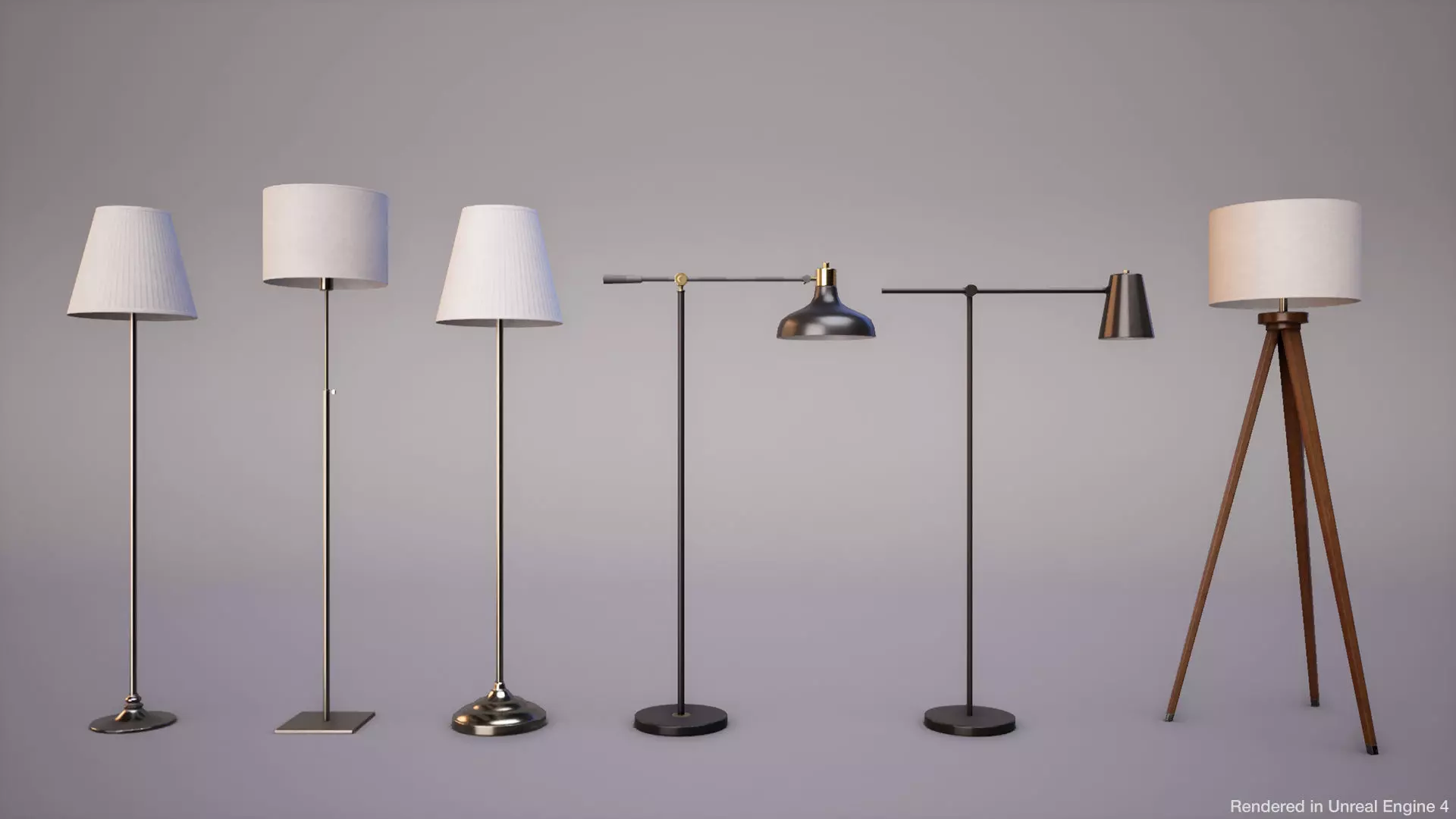 Floor Lamps PBR Game Ready Low-poly 3D model