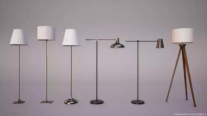Floor Lamps PBR Game Ready