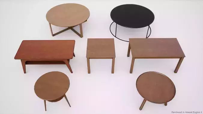 Coffee tables PBR Game Ready