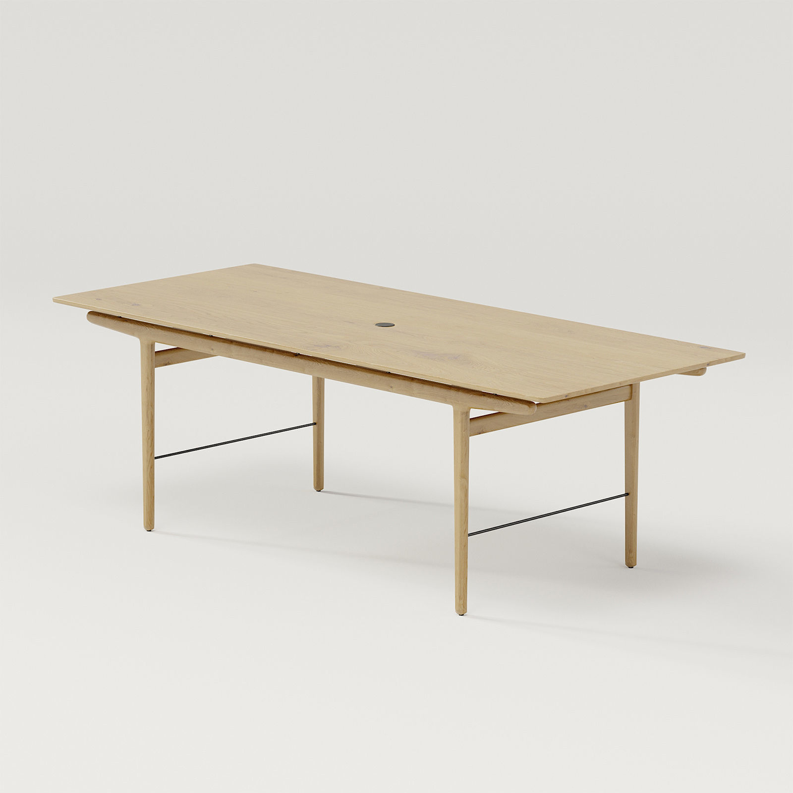 DWR Finn dining table and Finn dining chair 3D model_2