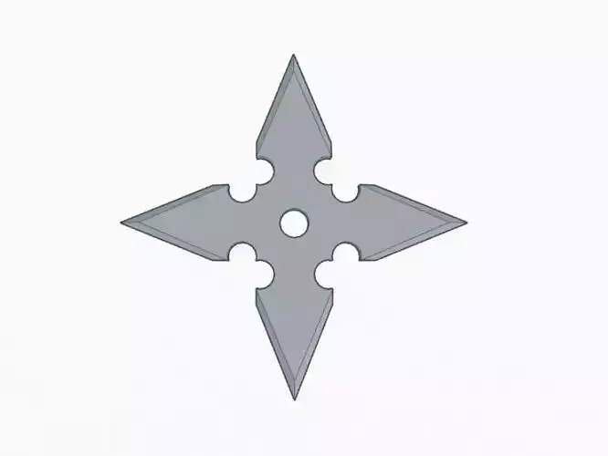 Ninja Star v4 - 4 Point 3D print model