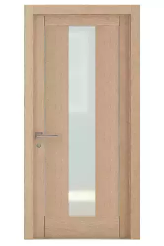 Door-077 wooden door with frosted glass