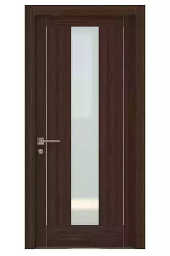 Door-078 wooden door with glass panels